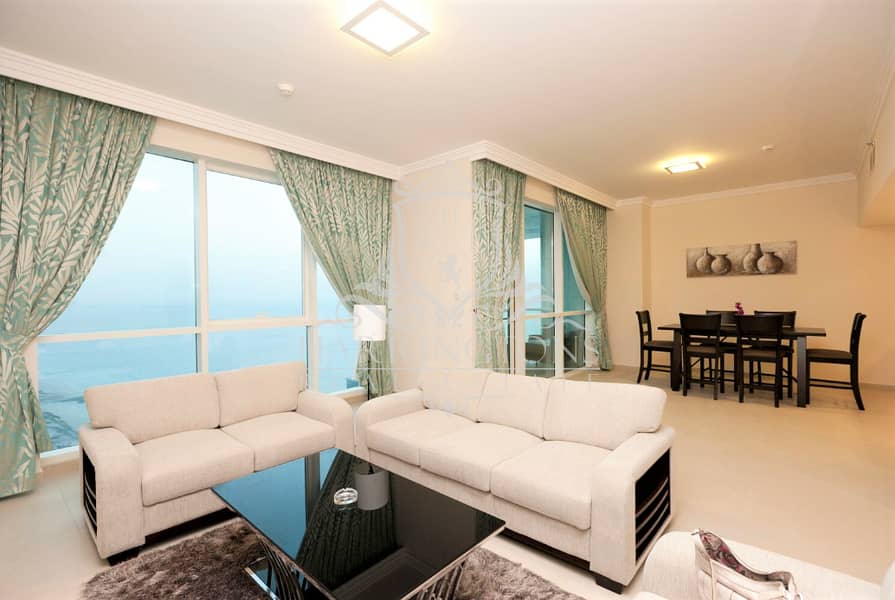 Full Sea View 2BR plus Maids and Laundry Room