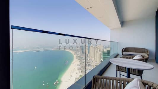 2 Bedroom Flat for Rent in Jumeirah Beach Residence (JBR), Dubai - Serviced Unit |  Sea View | Large Terrace