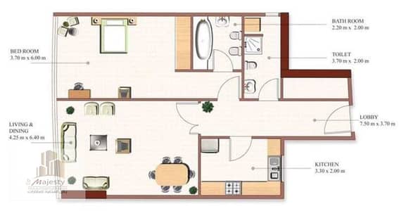 1 Спальня Апартаменты Продажа в Аль Тааун, Шарджа - Квартира в Аль Тааун, 1 спальня, 370000 AED - 7945133