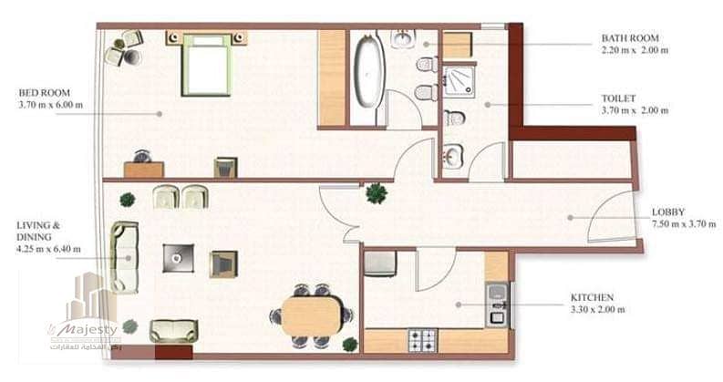 Квартира в Аль Тааун, 1 спальня, 370000 AED - 7945133