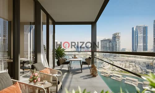 1 Bedroom Flat for Sale in Business Bay, Dubai - The Crestmark - balcony view. jpg