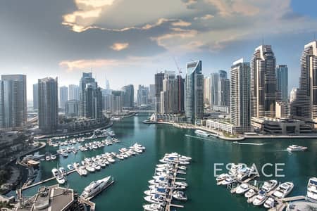 3 Bedroom Flat for Rent in Dubai Marina, Dubai - 3 Bed | Fiurnished | Vacant | Marina View