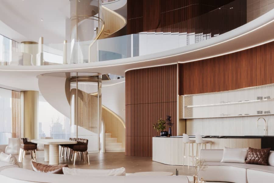 位于迪拜市中心，Mercedes Benz Places by Binghatti 4 卧室的顶楼公寓 89000000 AED - 8697178