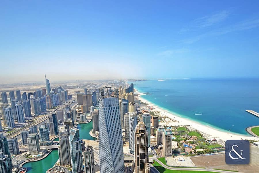 位于迪拜码头，公主府 4 卧室的顶楼公寓 6300000 AED - 8405540
