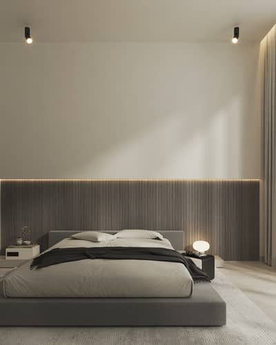 فلیٹ 1 غرفة نوم للبيع في مثلث قرية الجميرا (JVT)، دبي - Render_Sonate Residences_1BR 2A_BED_IMAGE 01. jpg