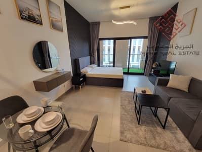Studio for Rent in Muwaileh, Sharjah - •••Luxurious Fully Furnished studio With balcony Available for rent in Al Mamsha•••