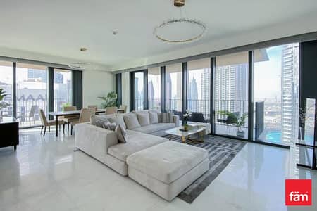3 Bedroom Apartment for Sale in Downtown Dubai, Dubai - Full Sea & Fountain View | Marble Furnishing