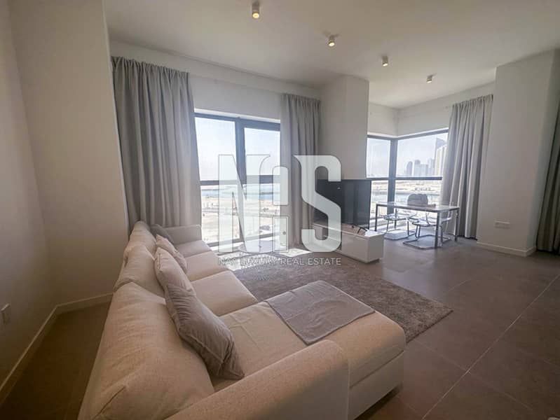 Fully Furnished 1-BR Corner Unit with Breathtaking Sea Views