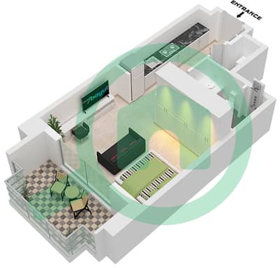 Kensington Waters Tower A - Studio Apartment Type/unit A / UNIT 03 FLOOR 1 Floor plan