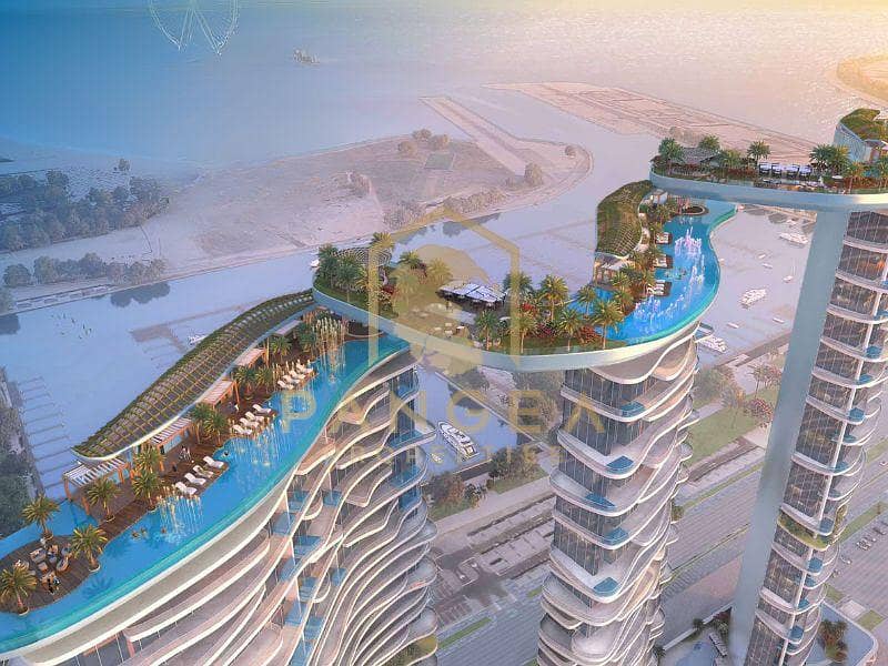 位于迪拜港，卡瓦利达马克海湾综合公寓，DAMAC 海湾大厦 C 座 1 卧室的公寓 4000000 AED - 8708263