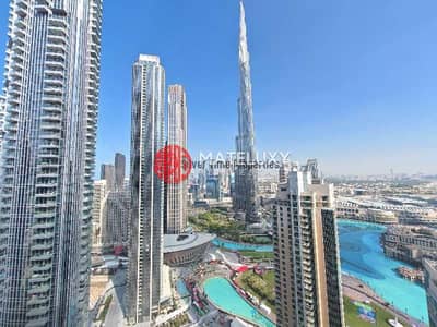 3 Bedroom Apartment for Rent in Downtown Dubai, Dubai - Burj Khalifa View |with appliances| High Floor | Chiller free