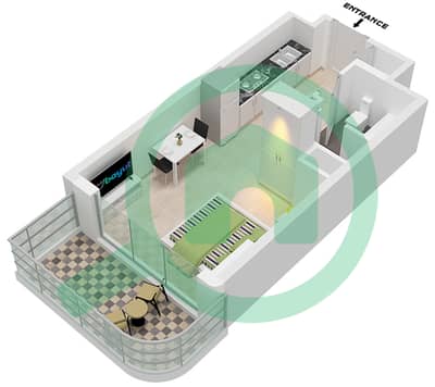 天际前卫公寓 - 单身公寓类型／单位A/UNIT 5,6/FLOOR 2-14戶型图