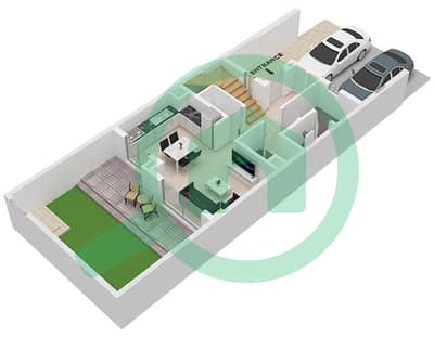 Экспо Гольф Виллы 1 - Вилла 3 Cпальни планировка Тип/мера TH4-TH8 \ UNIT M1, M2