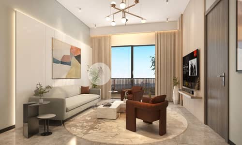 شقة 2 غرفة نوم للبيع في أرجان، دبي - living area rev 04. jpg