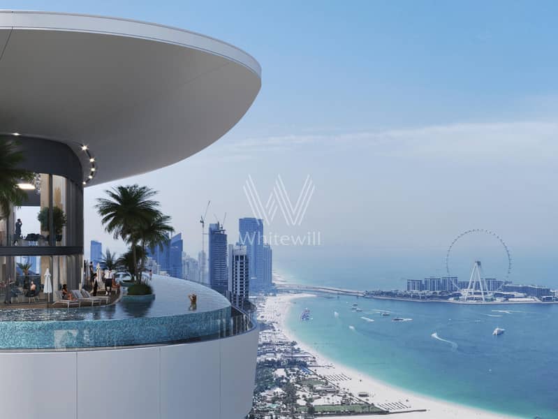 位于迪拜港，索布哈海洋天堂公寓，索巴海文大厦A座 2 卧室的公寓 7118592 AED - 8718140