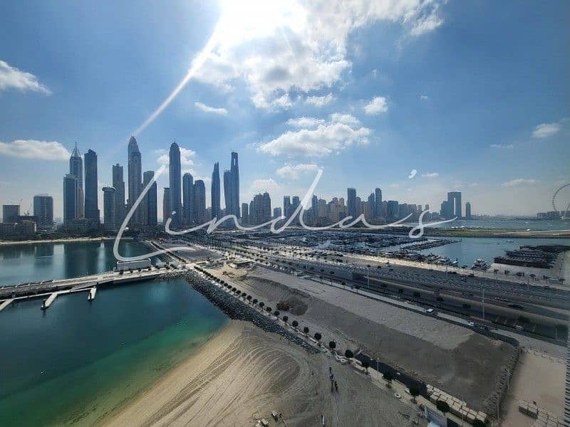 3BR|Fully furnished |Palm and Marina views|Beach access