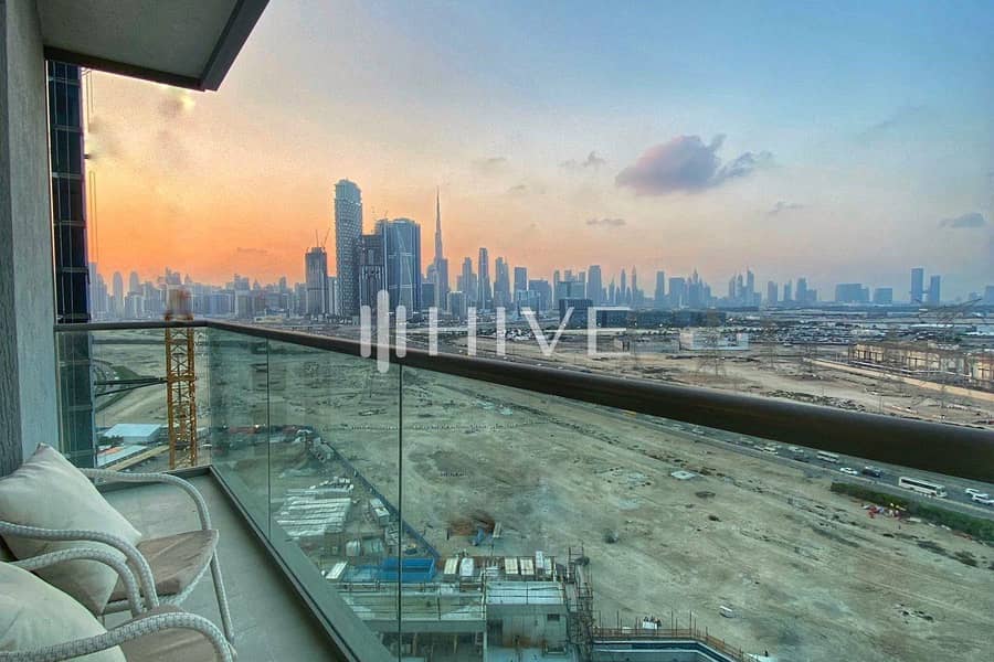 Dubai Skyline View | Fully Furnished | Vacant | Sobha Hartland