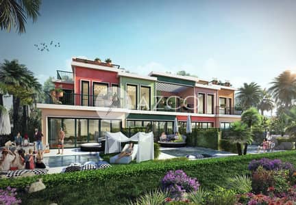 تاون هاوس 4 غرف نوم للبيع في داماك لاجونز، دبي - Lagoon Townhouse (5CE-4M) Portofino - REAR. jpg