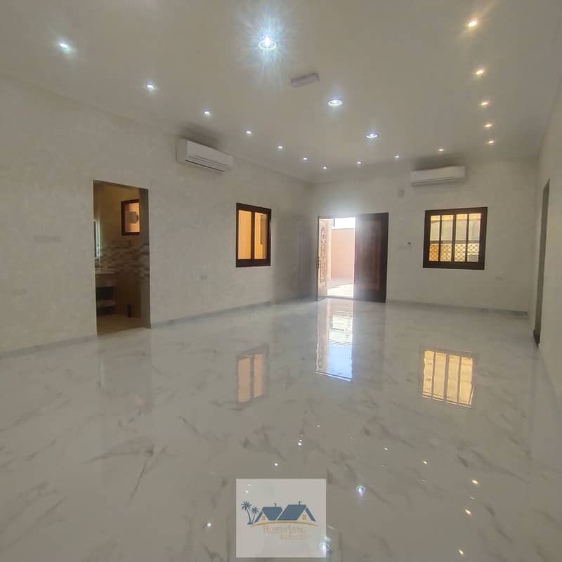 Brand New Mulhaq 3bhk With Private Yard With Outside Sitting Huge Kitchen Available At Al Shamkha Near Makani Mall 90K