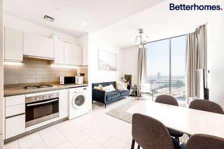 1 Bedroom Flat for Sale in Sobha Hartland, Dubai - Creek Tower View | Furnished  | Lagoon View