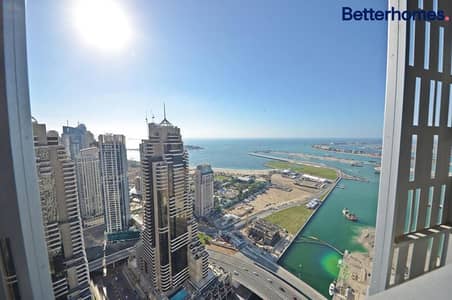 1 Bedroom Apartment for Rent in Dubai Marina, Dubai - Un/Furnished | Available Mid-April | Sea View