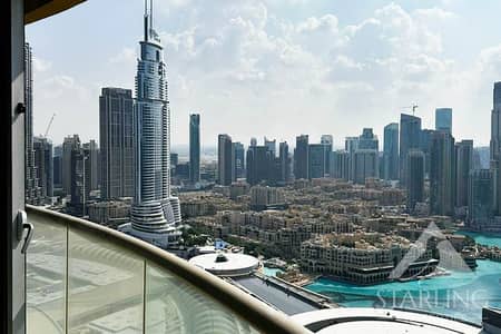 3 Bedroom Flat for Rent in Downtown Dubai, Dubai - Balcony | Full Burj Khalifa View | Vacant