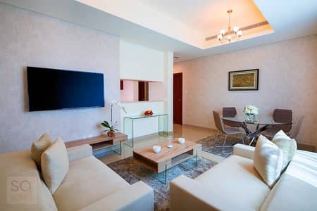 1 Bedroom Hotel Apartment for Rent in Dubai Marina, Dubai - One Bedroom - Living Area. jpg