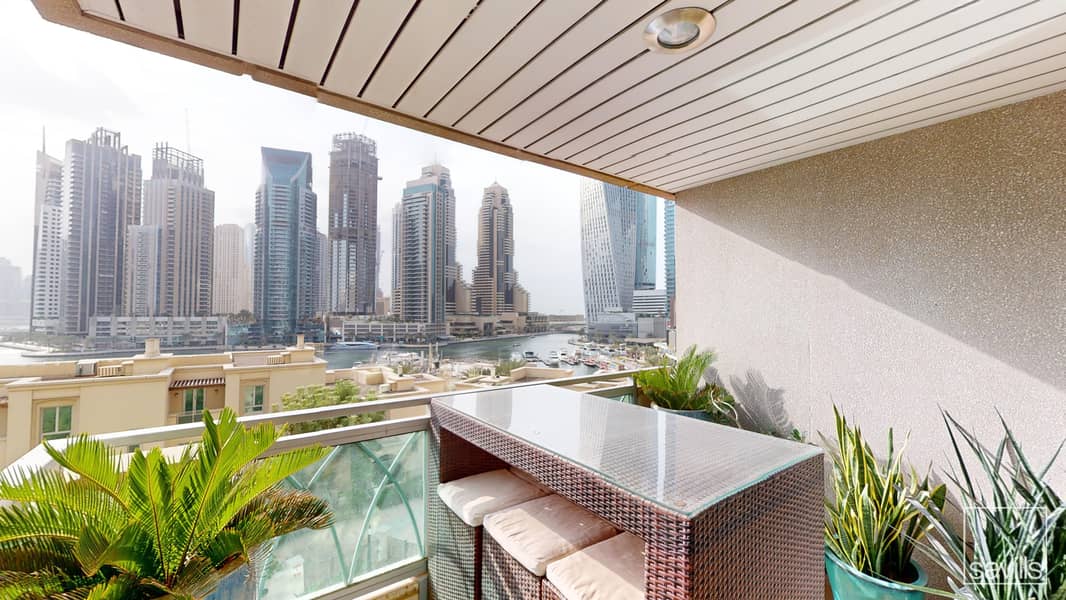 Upgraded 3 bed plus maid with Dubai Marina View