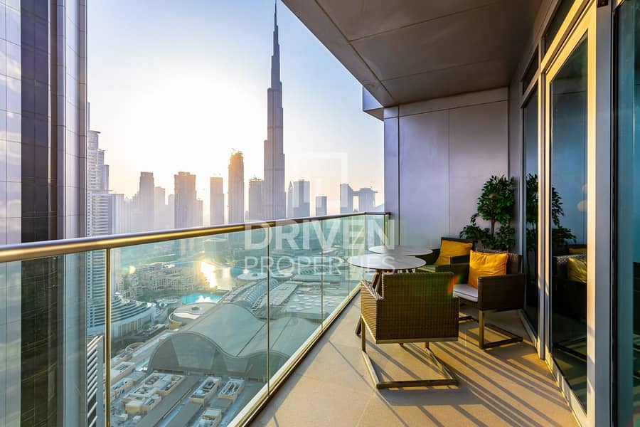 Luxurious | Burj Khalifa View | Serviced Apt