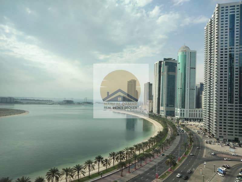 Lake View/Free Chiller AC,Gym,Pool,Parking/Luxury  3-BR with Master,Maids,Wardrobes/ At Al Khan Lagoon