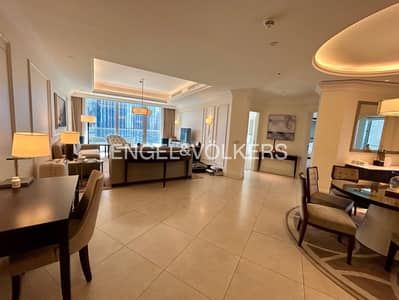 2 Bedroom Flat for Rent in Downtown Dubai, Dubai - Furnished | Serviced | Burj Khalifa View