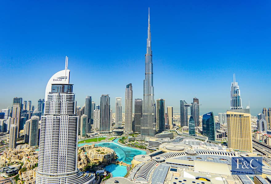Burj Khalifa View | Huge Layout | 3BR+Maid
