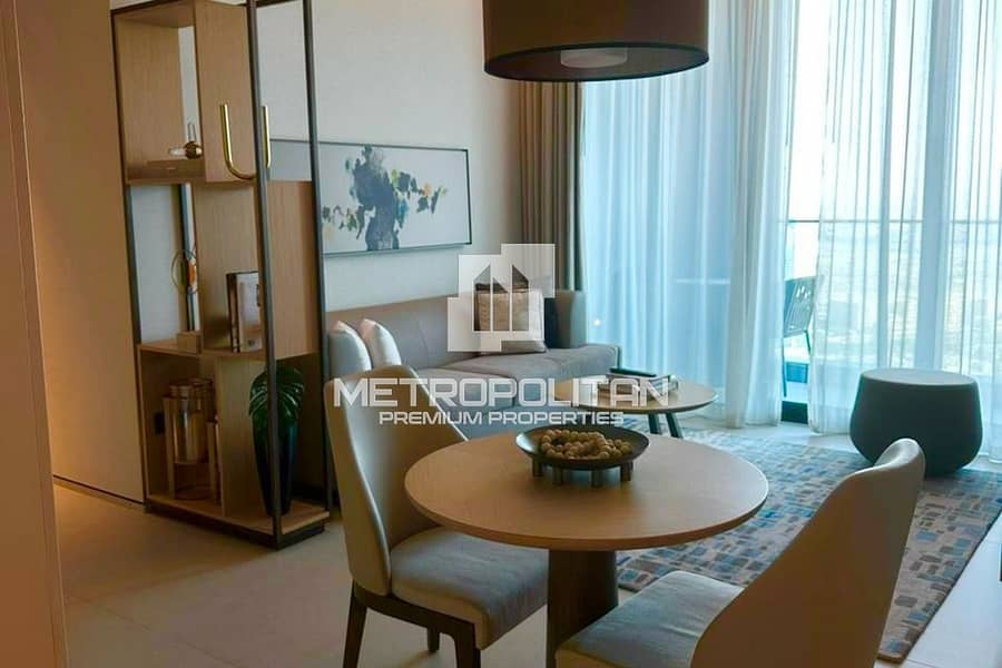 1BR Serviced| Furnished| High Floor| Private Beach