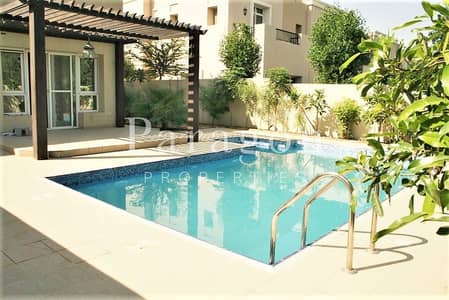 3 Bedroom Townhouse for Rent in Arabian Ranches, Dubai - Park & Pool Backing | Private Pool | June