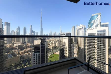1 Bedroom Apartment for Rent in Downtown Dubai, Dubai - Burj Khalifa View | Two Balconies | Available Now
