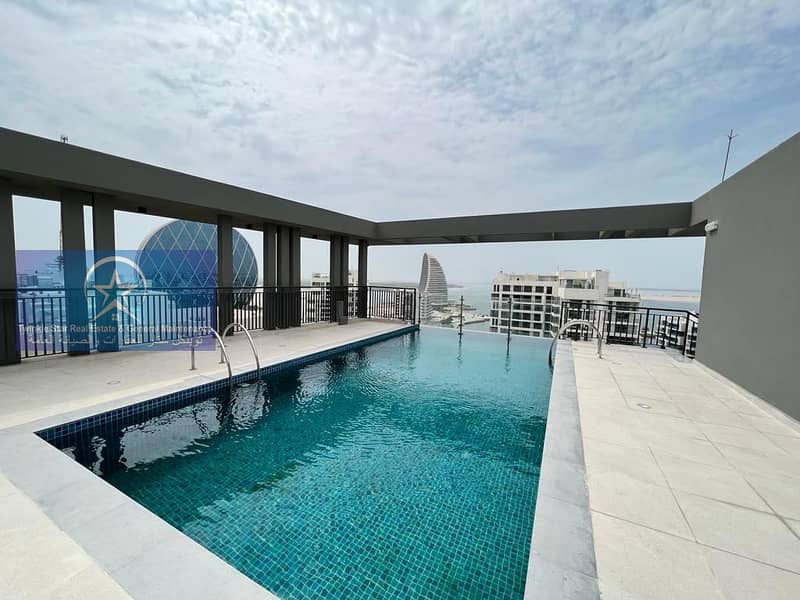 Proper Tawtheeq Brand New 1st Tenant 1 BHK Balcony Wardrobe GYM/Pool Sep/Kitchen In Al Raha Beach