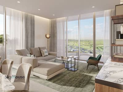 2 Bedroom Apartment for Sale in Dubai Hills Estate, Dubai - Fortimo_livingroom2. jpg