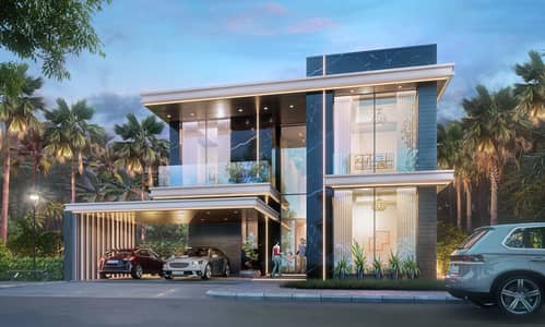 6 Bedroom Villa for Sale in DAMAC Lagoons, Dubai - Villa V3-Venice Front. jpg