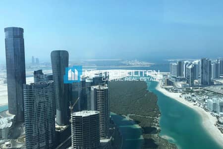 1 Bedroom Flat for Sale in Al Reem Island, Abu Dhabi - High Floor 1BR | Charming Sea View | Tenanted