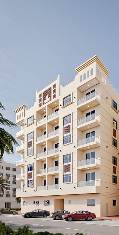 By now apartment in Ajman in installments. For sale, an apartment with a room, a hall and a kitchen in Ajman, the Yasmeen area, with monthly installments. The building is under construction and will be ready within 5 months. The amount currently paid is 5