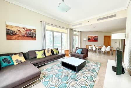 3 Bedroom Apartment for Rent in Palm Jumeirah, Dubai - Partial Sea View | Furnished | Open To Offers