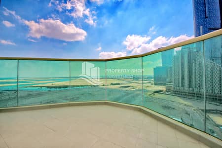 2 Bedroom Flat for Rent in Al Reem Island, Abu Dhabi - 2-br-apartment-al-reem-island-shams-abu-dhabi-beach-tower-a-balcony-2. JPG