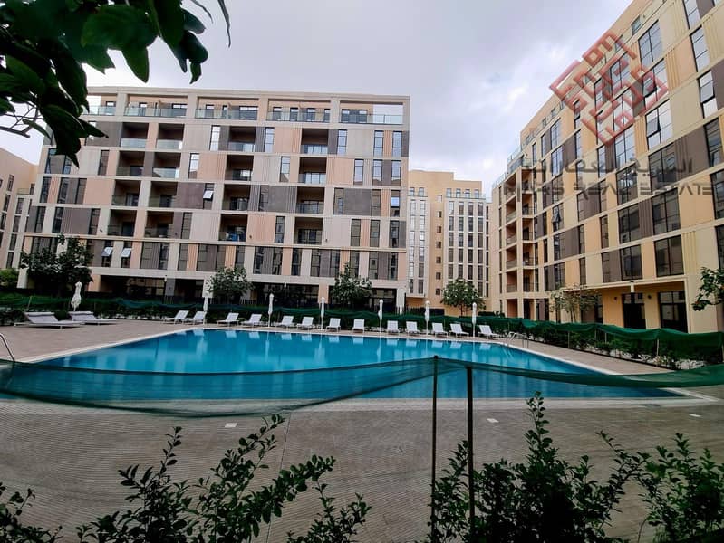 1bhk with garden view available for rent in Al mamsha sharjah