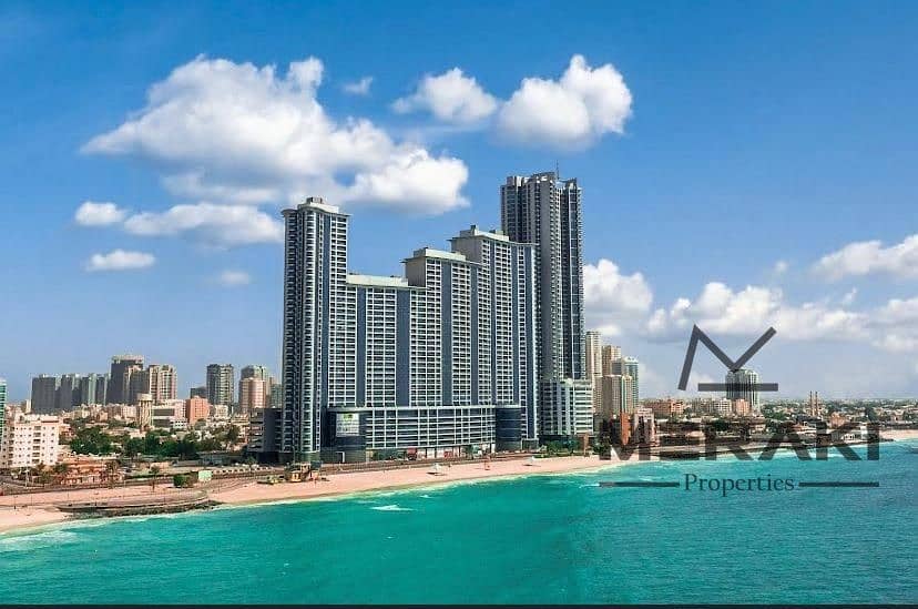Furnished 1 bedroom  in the Corniche Residence Towers, Ajman, with full sea view