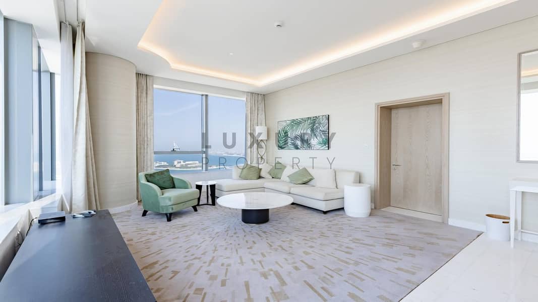 High Floor | Furnished | Atlantis and Burj View