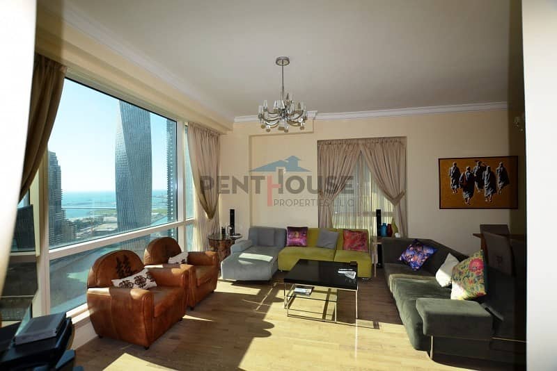 Bright and Spacious luxurious 3 bed + maid's full Sea view