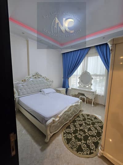 The most beautiful 3 rooms and a hall with a maids room, furnished, for annual rent in Ajman, Al Rawda 3