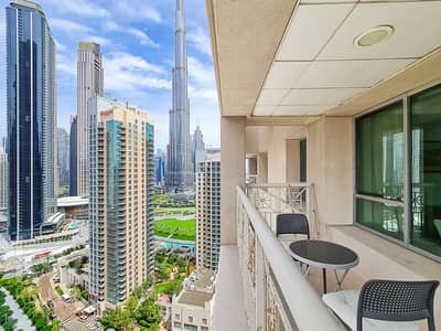 1 Bedroom Apartment for Rent in Downtown Dubai, Dubai - Burj Khalifa & Boulevard View|High Floor|Furnished