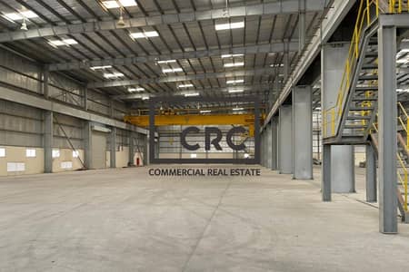 Warehouse for Rent in Jebel Ali, Dubai - 15 Ton Crane | 1 Loading Bay | Open Plot Area
