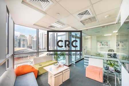 Office for Sale in Jumeirah Lake Towers (JLT), Dubai - Furnished l Balcony l 2 Cabins l Near Metro